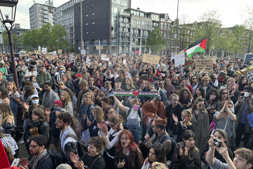 Profesori Univerziteta u Amsterdamu protestovali u solidarnosti sa studentima