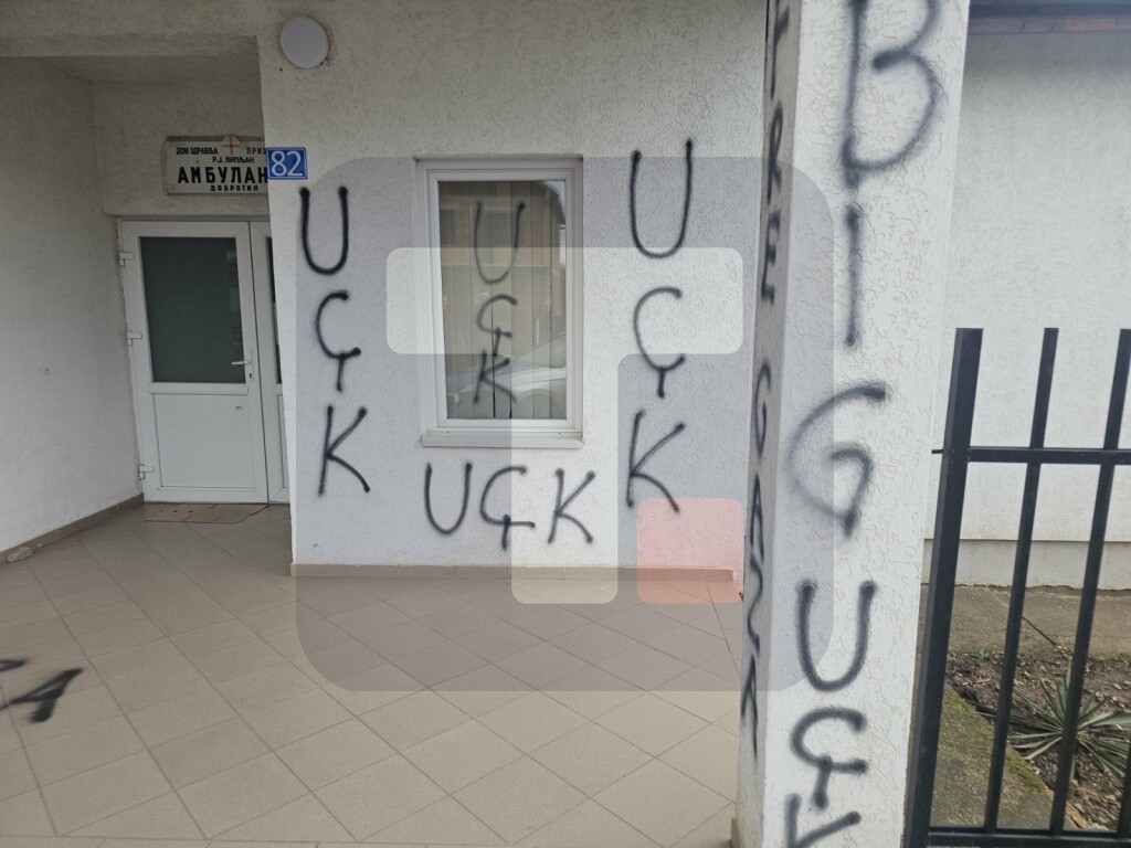 Albanac na ambulanti u Dobrotinu kod Lipljana ispisao grafite koji veličaju "UČK"