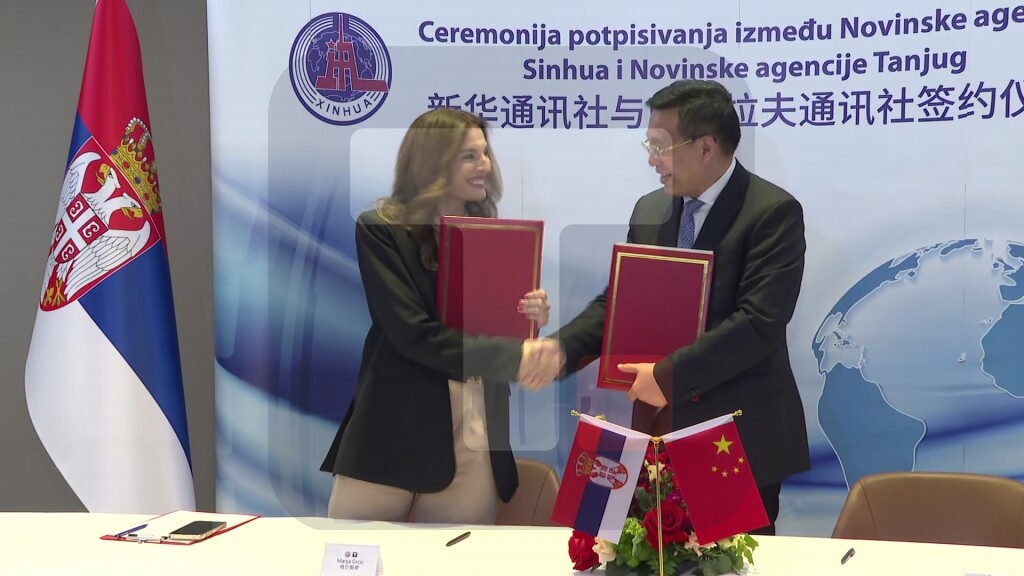 Potpisan sporazum o nastavku međuagencijske saradnje između novinske agencije Tanjuga Manje Grčić i Sinhua Fu Hua