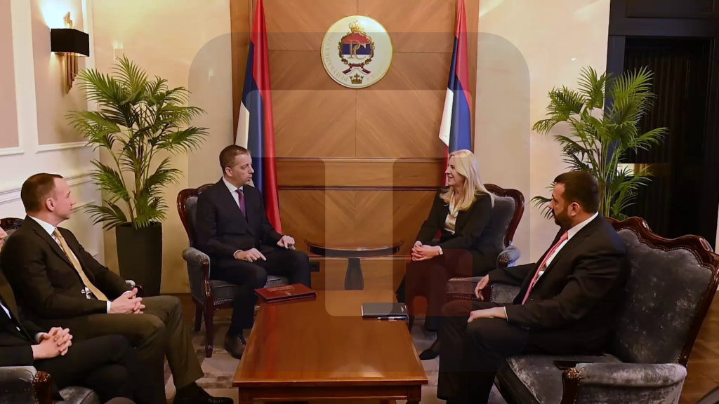 Sastanak Đurića sa srpskim članom Predsedništva BiH Željkom Cvijanović u Banja Luci