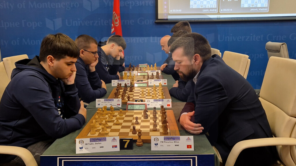 U Podgorici se igra prijateljski šahovski meč između Srbije i Crne Gore