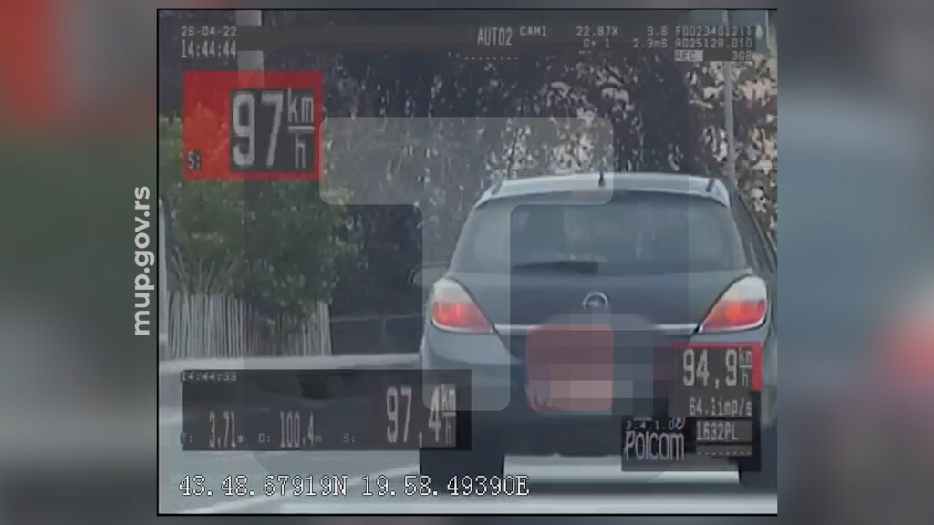 Prekršajna prijava protiv vozača koji je u zoni škole u Požegi vozio 97 km na sat