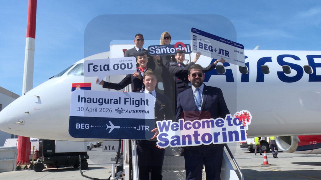 Prvi let Er Srbije do Santorinija, letovi četvrtkom i nedeljom do kraja septembra