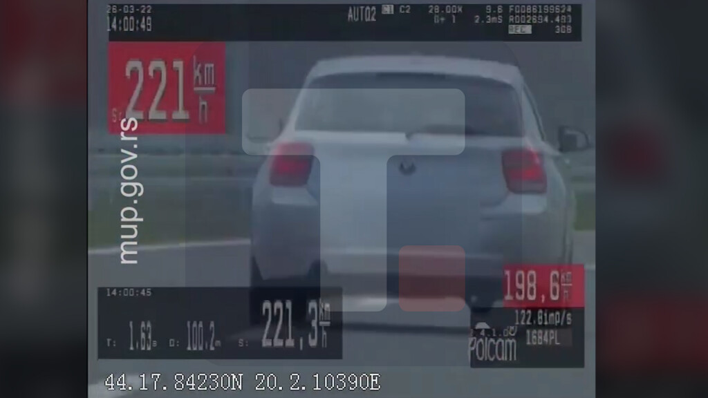 Tridesetogodišnjakinja isključena iz saobraćaja - vozila 221km/h gde je dozvoljeno 80