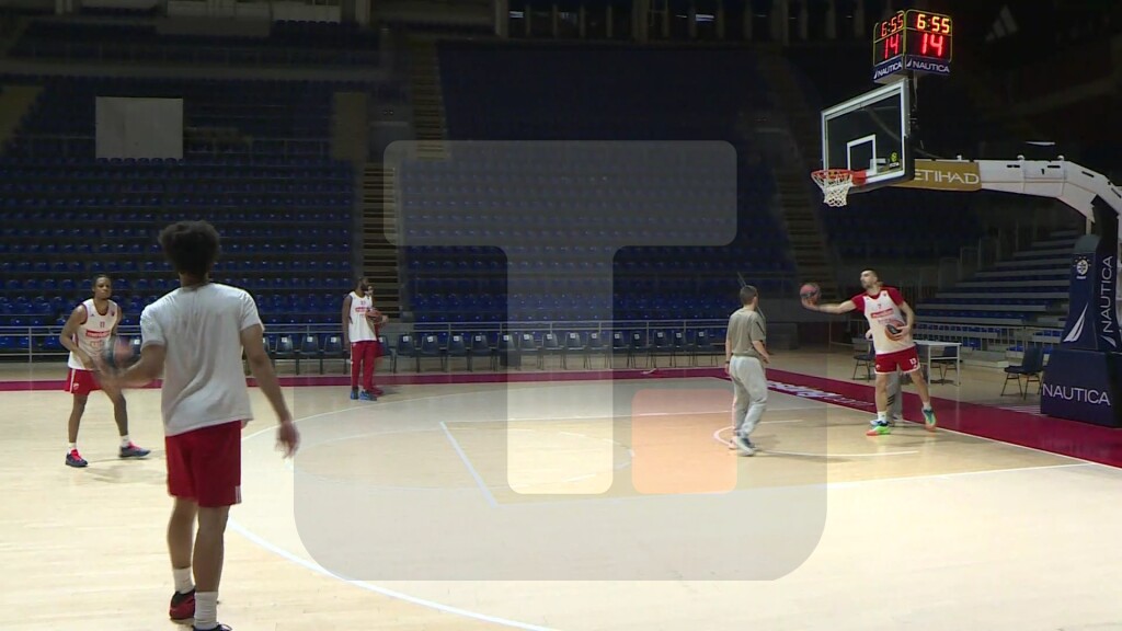 Trening KK Crvena zvezda pred put u Španiju na utakmice sa Baskonijom i Barselonom