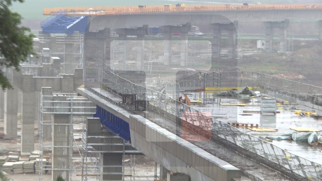 Radovi na gradnji pruge od grada do Ekspa i Nacionalnog stadiona