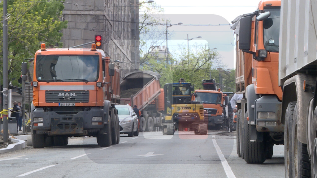 Radovi u Takovskoj ulici u Beogradu
