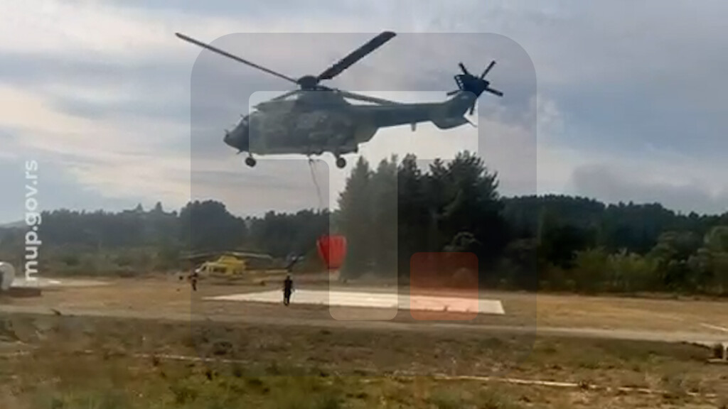 Super Puma MUP-a Srbije angažovana na gašenju požara u Španiji